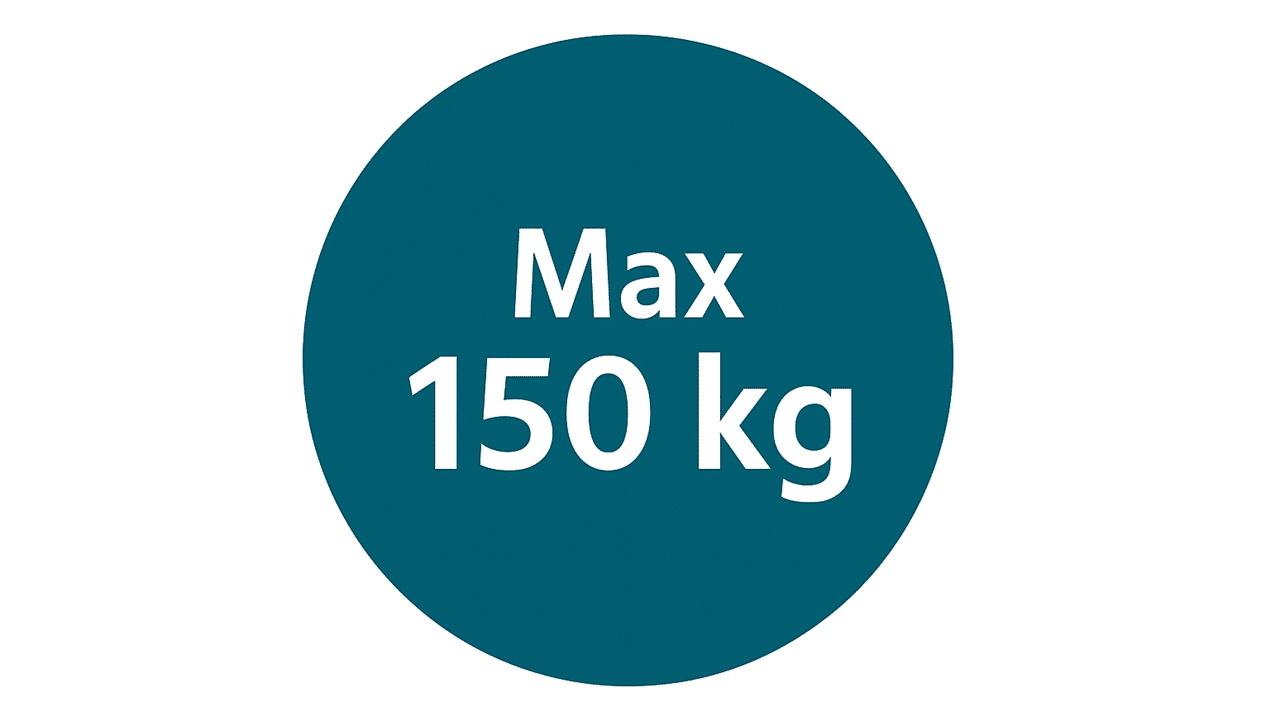 Systeemgewicht tot 150kg