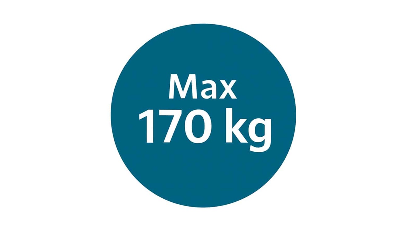 Systeemgewicht tot 170kg