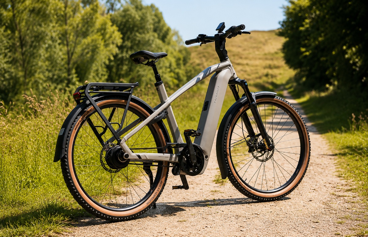 Elektrische fiets tijdens een lange rit in de natuur